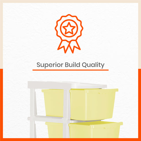 Stomo 6 Multi-Purpose Storage Organizer for Home and Office (Lemon)